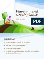 Planning and Delopment