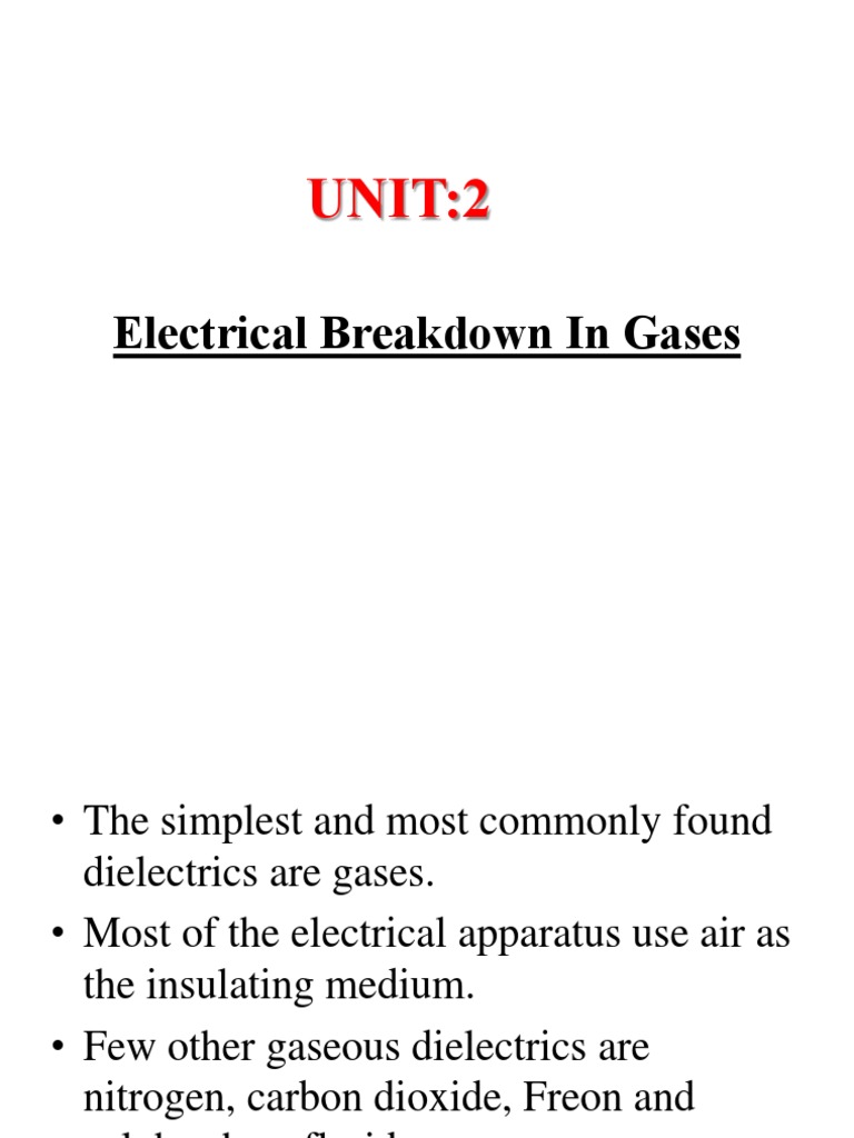 Electrical Breakdown in Gases Explained | PDF | Electrical Breakdown ...