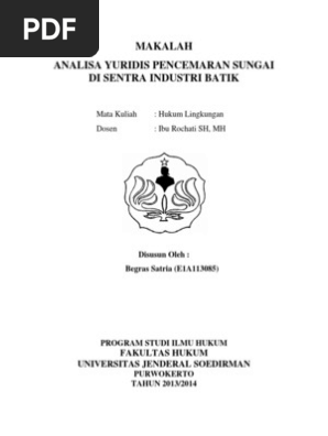 Makalah Hukum Lingkungan Pencemaran Batik