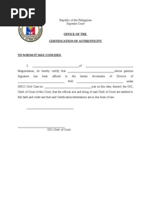 Certificate of Authenticity