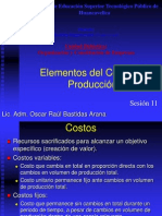 Sesión 11, 12 y 13 Elementos de Los Costos de Producción y Margen de Utilidad