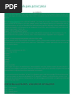 Dieta Balanceada Para Perder Peso