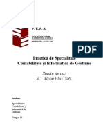 Practica in Contabilitate La SC Alcon Plus SA PDF