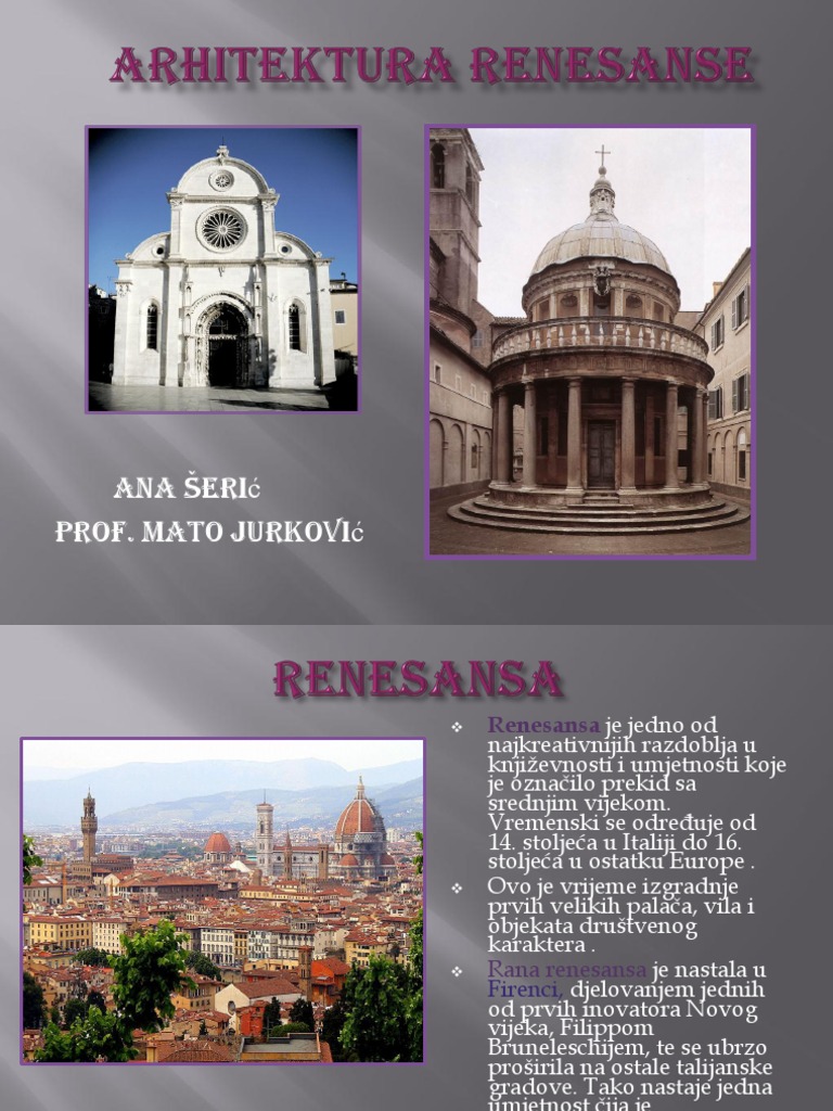 Arhitektura Renesanse, Ana Seric | PDF