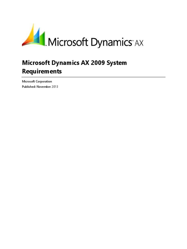 Ax 2012 System Requirements PDF Remote Desktop Services Microsoft