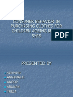 Consumer Behaviour in Purchasing Clothes For Children Ageing