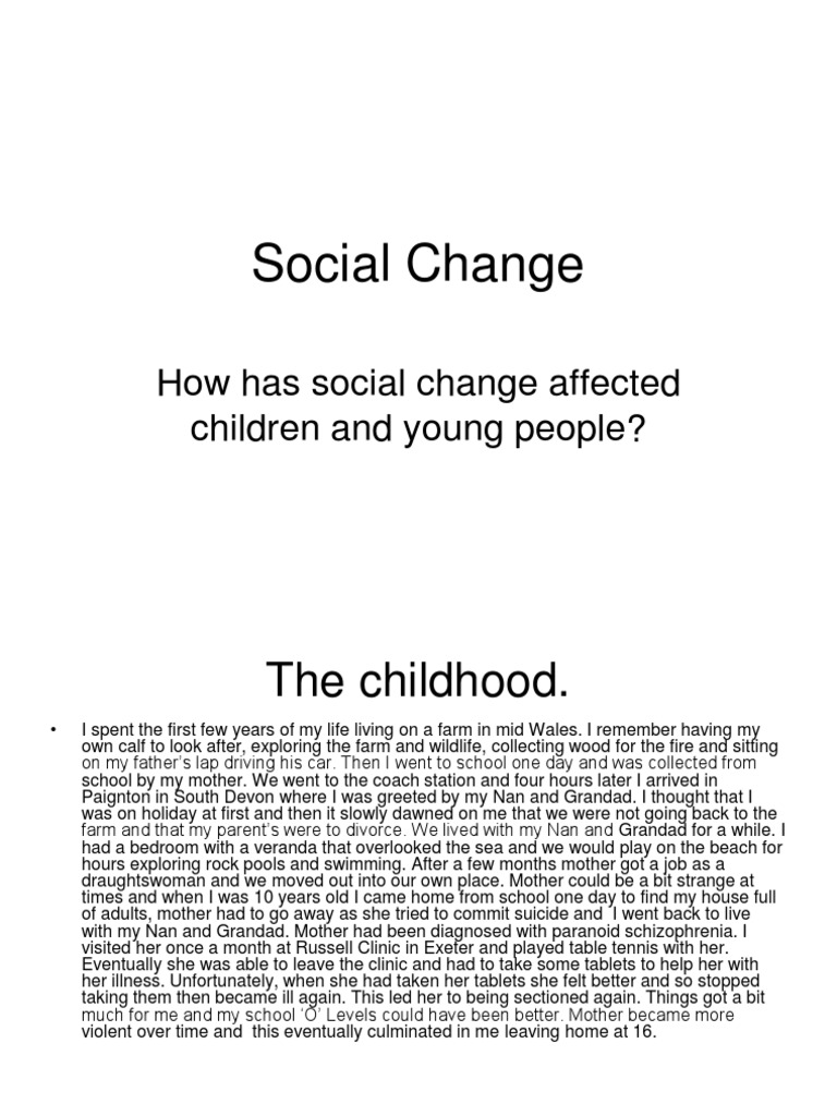Essay on social change