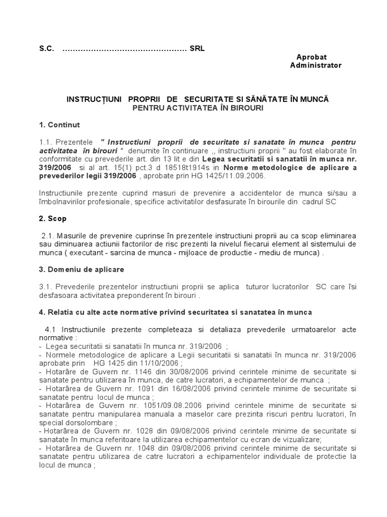 Instructiuni De Birou Pdf , Instructiuni Proprii Vanzator – NQFLWV