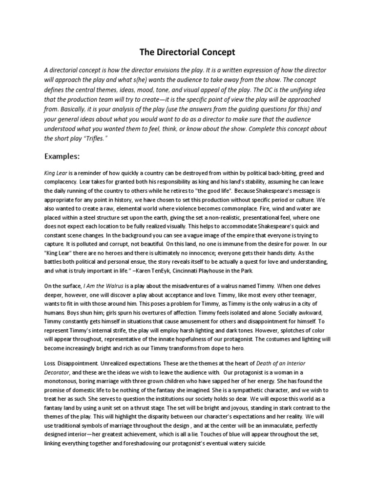 the directorial concept