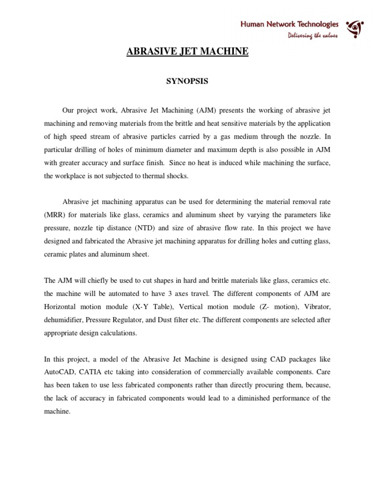 Abrasive Jet Machine Abstract PDF Machining Abrasive