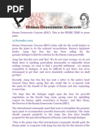 Download Burma Democratic Concern BDC This is the PRIME TIME to press junta by Burma Democratic Concern BDC SN22951059 doc pdf