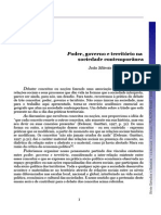 SILVA. Poder, Governo e Território Na Sociedade Contemporânea