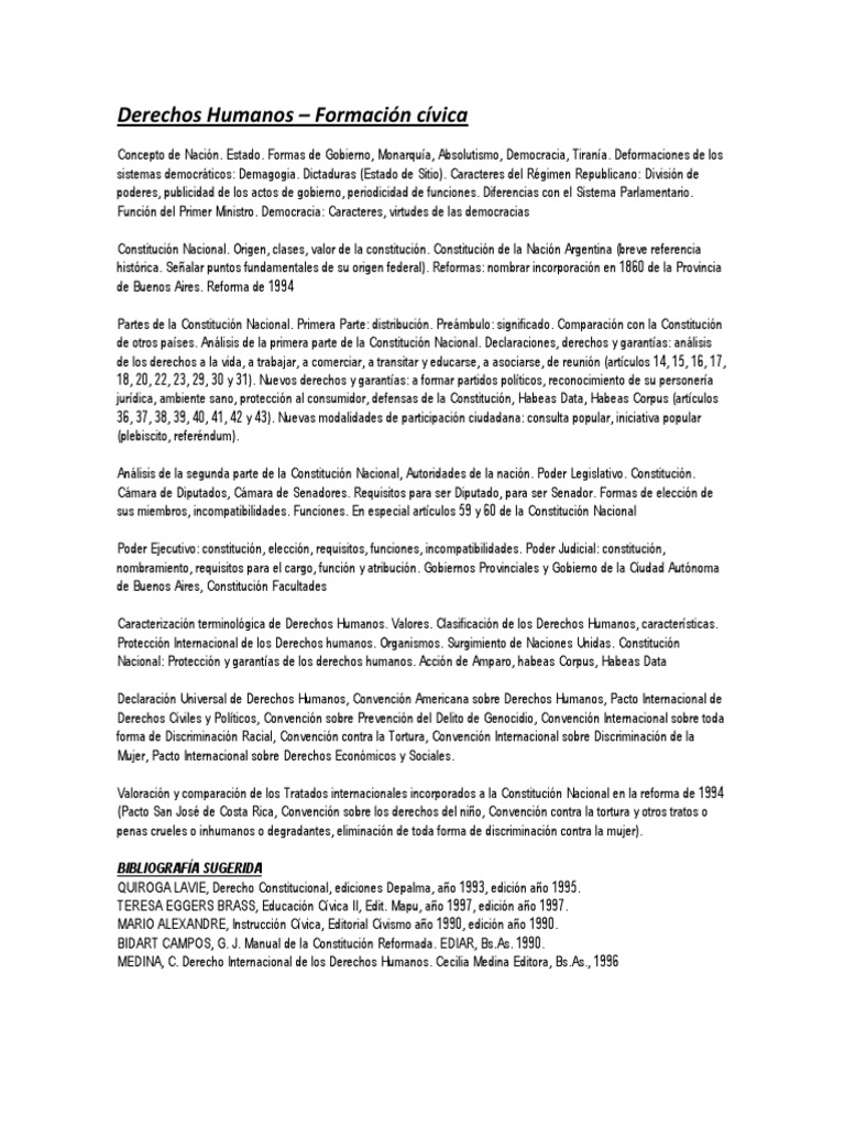 Derechos Humanos y Estructura del Estado | PDF | Ciencias sociales ...
