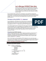 8 - How to Manage SYSOUT Data Sets