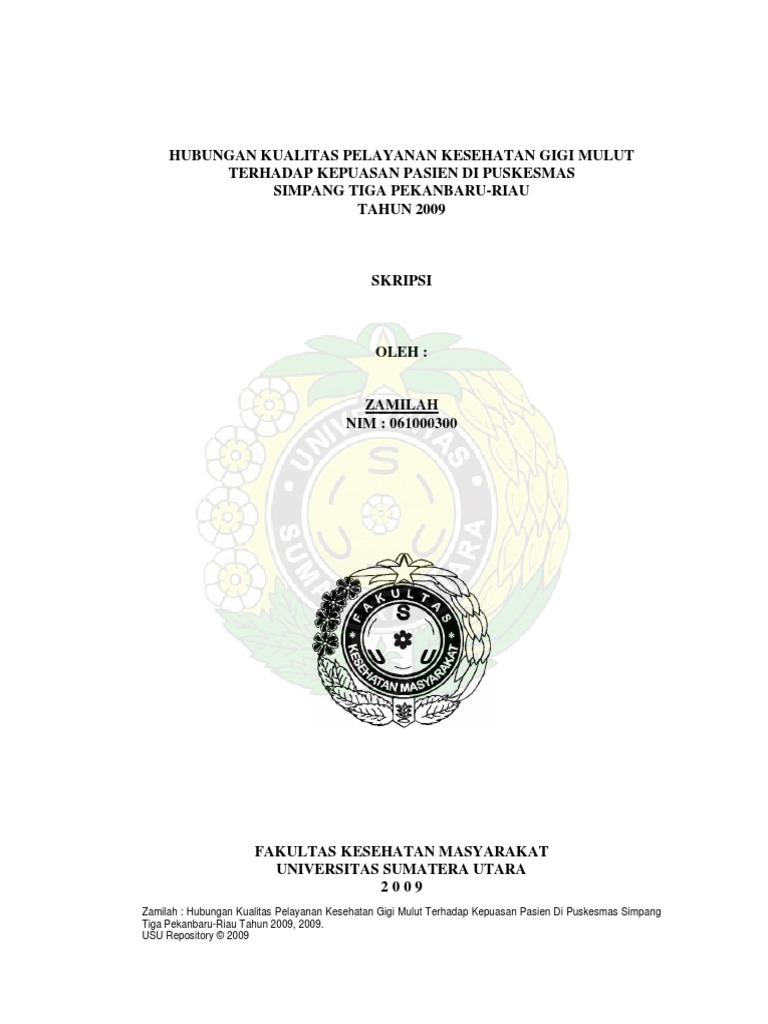 Contoh Skripsi Kesehatan Gigi Dan Mulut Pejuang Skripsi