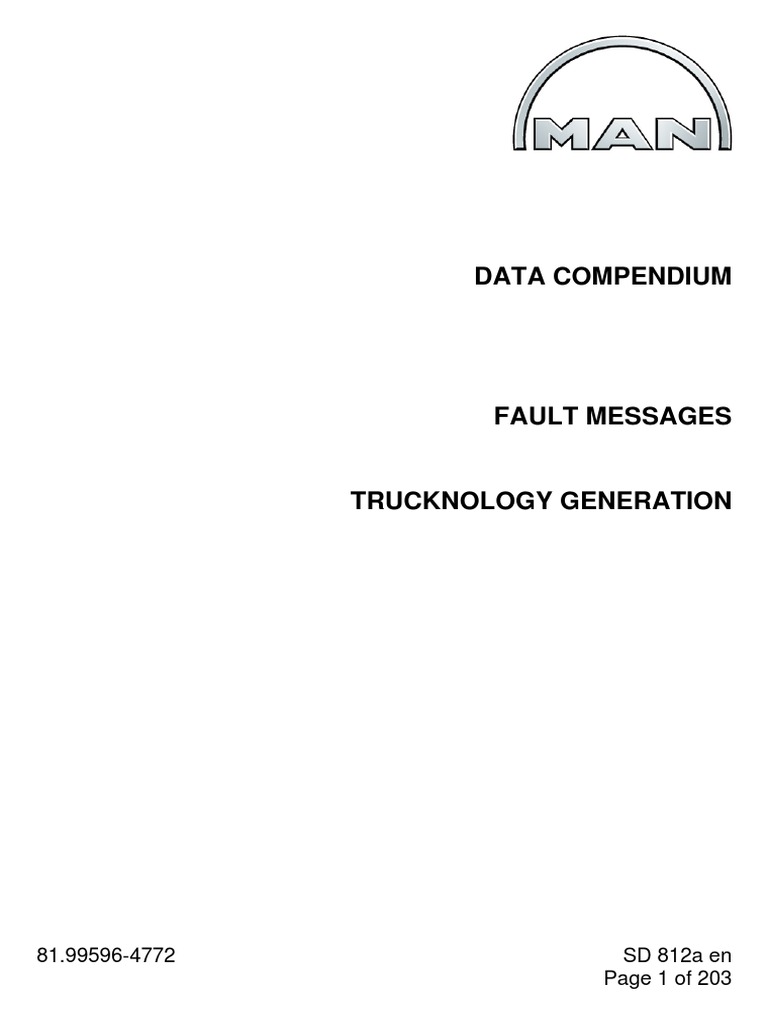 Fault Messages TGA Anti Lock Braking System Throttle