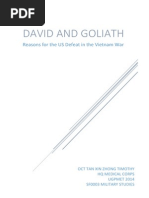 David and Goliath - Reasons for the US Defeat in the Vietnam War