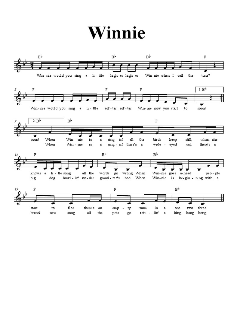 Winnie - Sheet Music | PDF