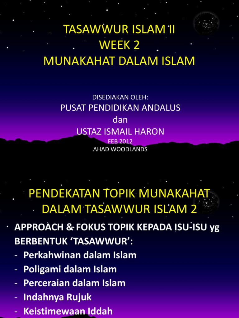 Tasawwur Islam Ii Munakahat Ismail Haron Pdf