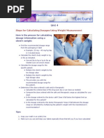 Calculating Dosages Using Weight Measurement
