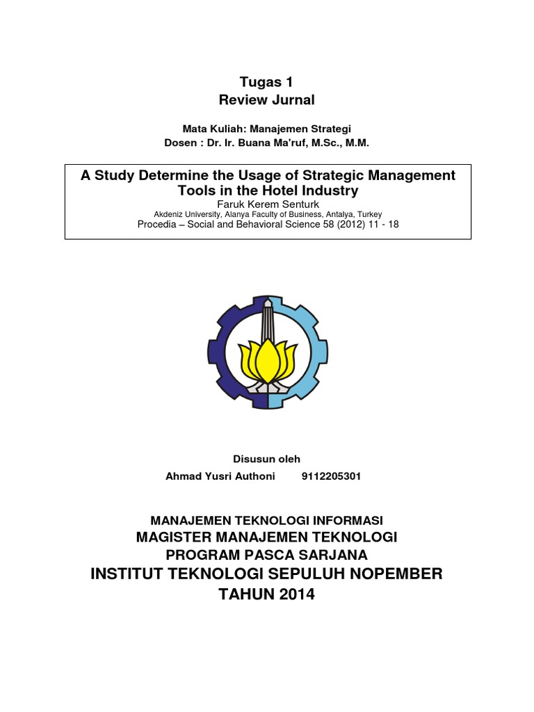 Review Jurnal Manajemen Strategi