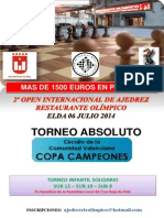 Cartel 2º Open Rte. Olimpico 2