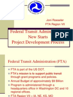 FTA New Starts Project Development Process