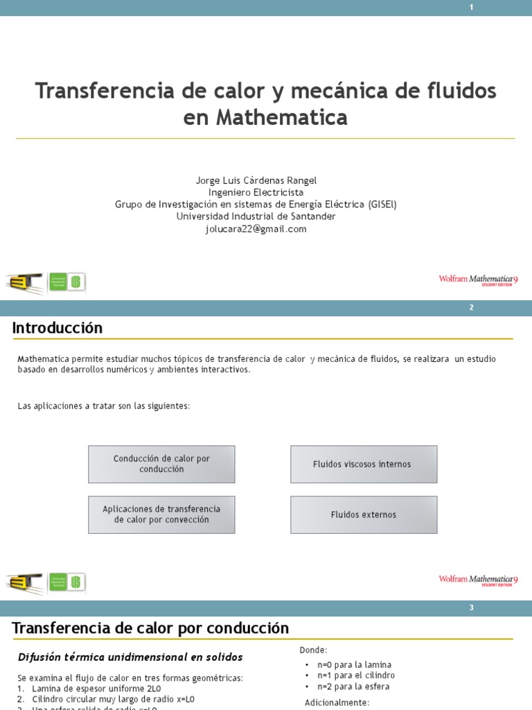 Estudio de Transferencia de Calor en Mathematica | PDF | Calor ...