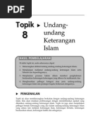 Topik 8 Undang Undang Keterangan Islam