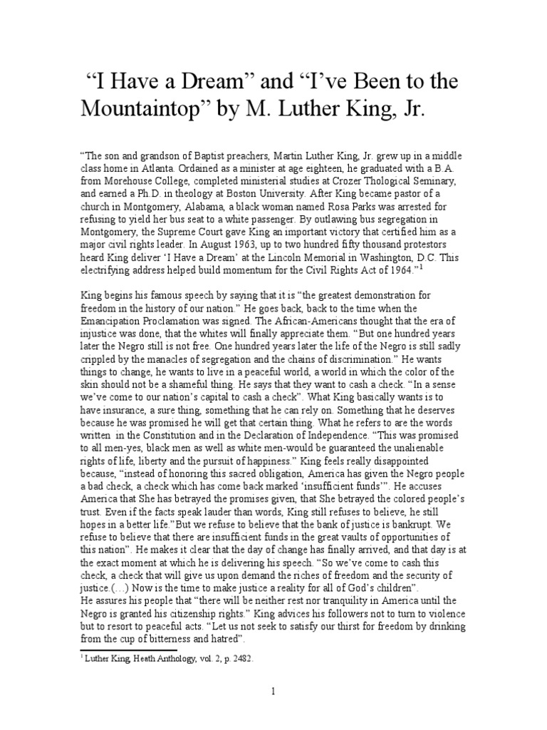 essay about dr. martin luther king jr
