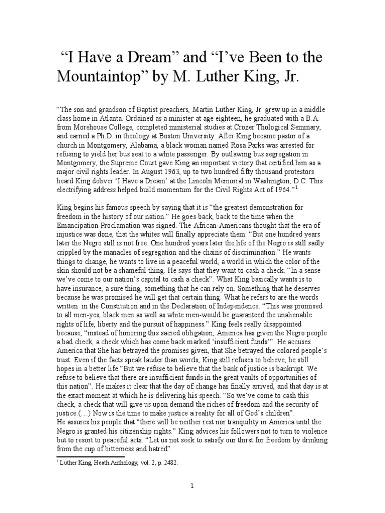 mlk informative essay