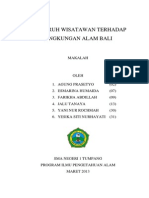 Pengaruh Wisatawan Terhadap Lingkungan Alam Bali