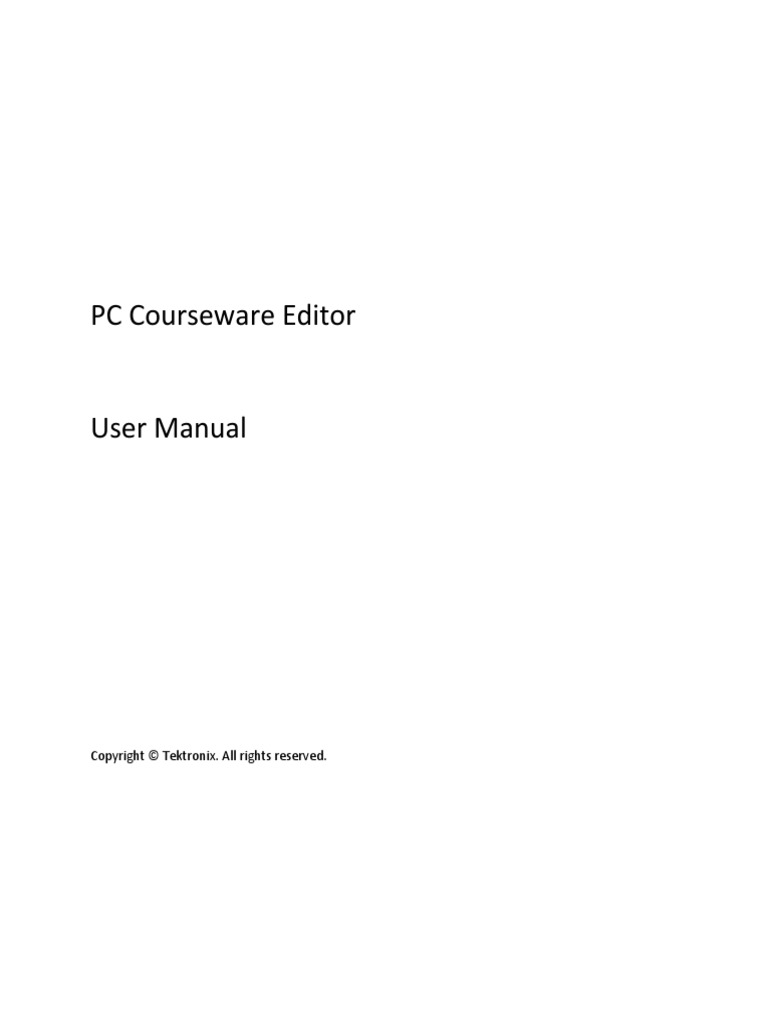PC Courseware Editor User Manual | PDF | Portable Document Format ...