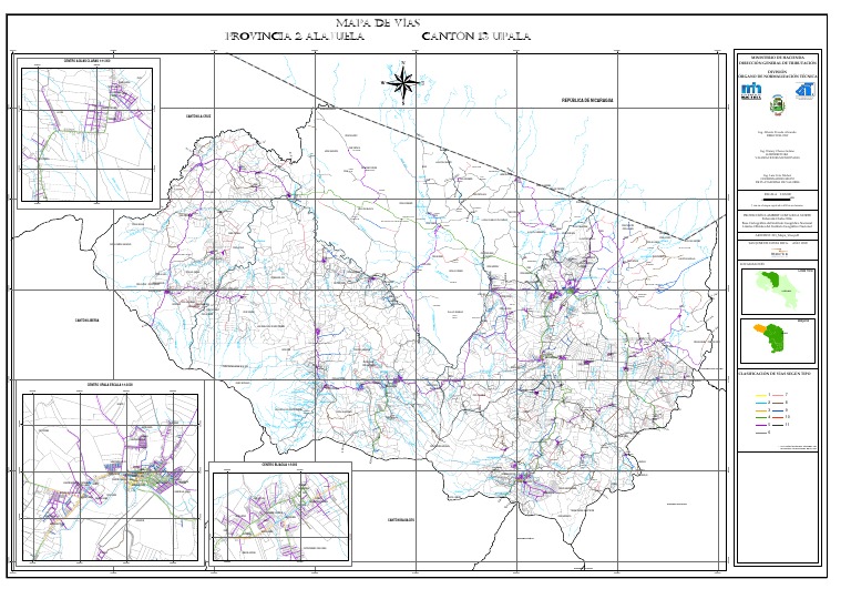 Mapa de Vías del Cantón de Upala | PDF