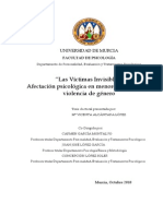 Afectación psicológica en menores expuestos a violencia de género