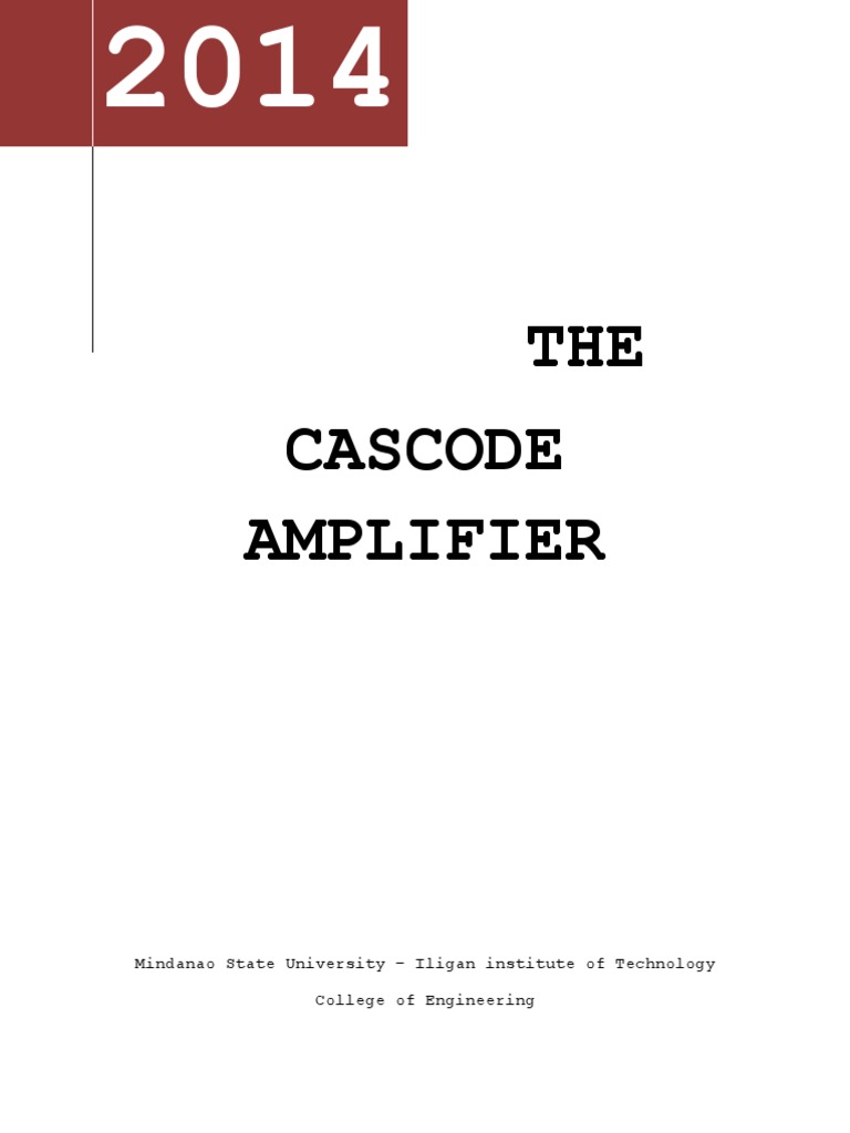 Cascode Amplifier PDF Amplifier Analog Circuits