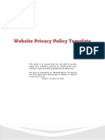 Website Privacy Policy v1.0