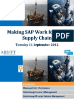 Making SAP Work For Your Supply Chain: Tuesday 11 September 2012