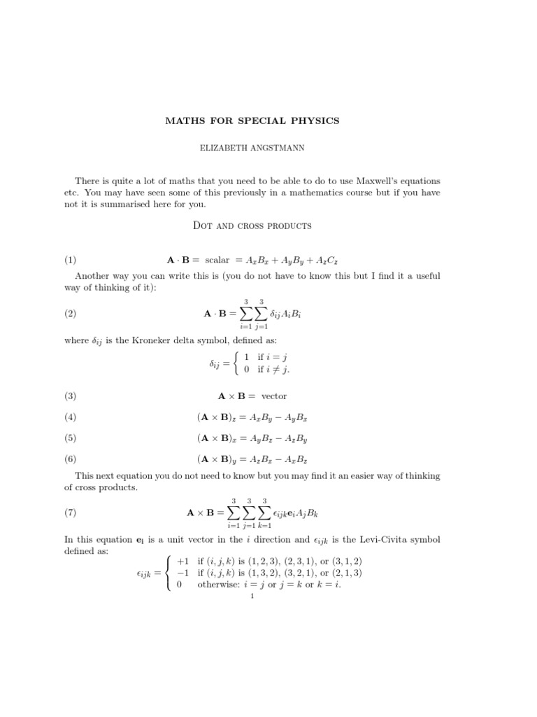 Vector Math for Physics Students | PDF | Teaching Methods & Materials ...