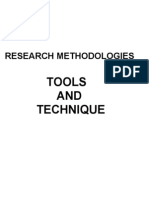 Research Methodologies: Tools AND Technique