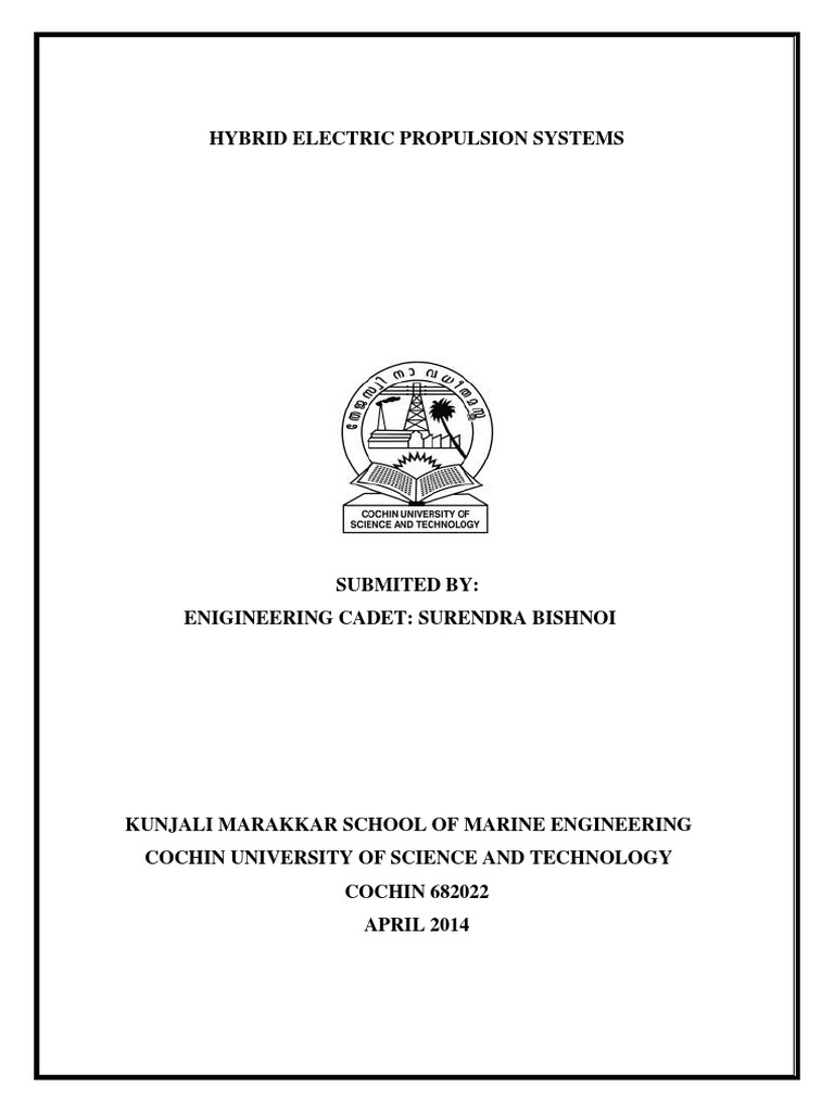 Hybrid Electric Propulsion Systems Overview | PDF