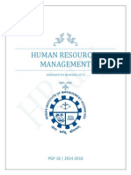 Human Resources Management: Preparatory Material Set 1