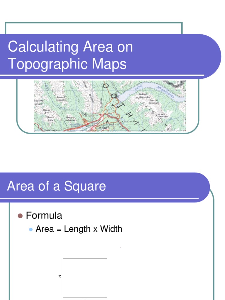 Area Calculation on Topographic Maps | PDF