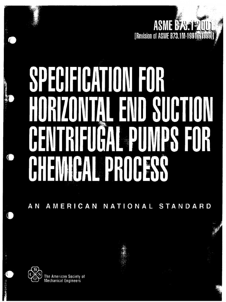Asme B73 1 2001 | PDF