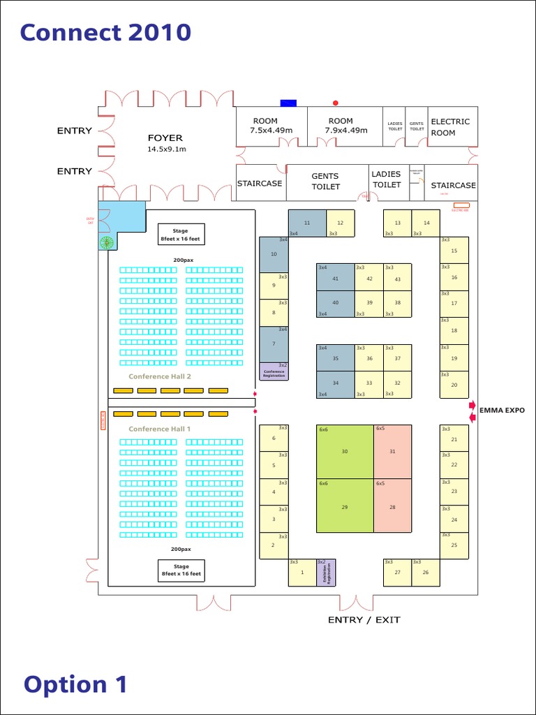 Conference Hall Layout and Details | PDF