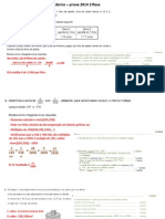 Correção Prova 2014 1 Fase