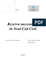 Rezerva Succesorala in Noul Cod Civil