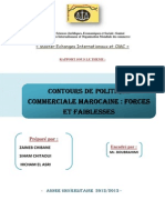 Contours de Politique Commerciale Marocaine.