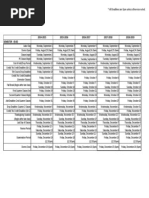 5 Year Academic Calendar