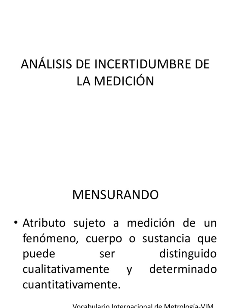 Análisis de Incertidumbre en Mediciones | PDF | Medición | Calibración